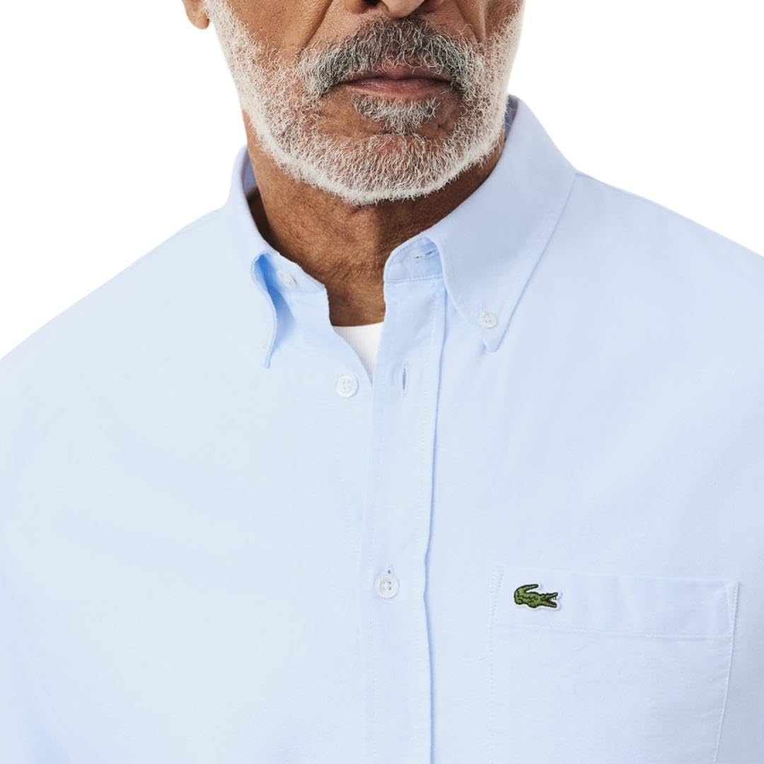 image:imageLacoste Mens Regular Fit Oxford ShirtWhiteOverview