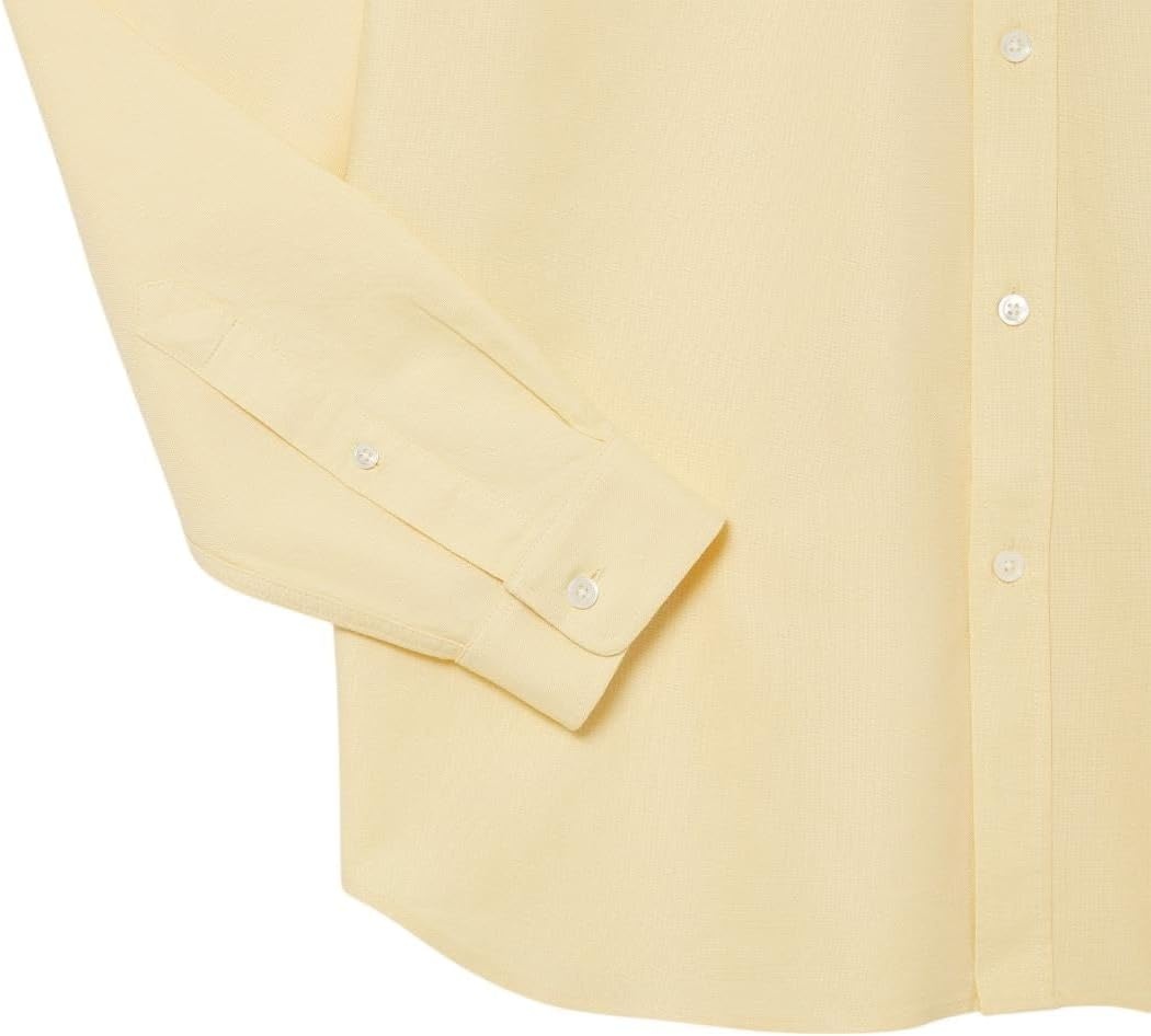 image:imageLacoste Mens Regular Fit Oxford ShirtYellowWhite