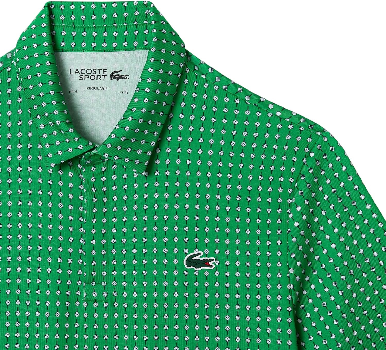 image:imageLacoste Mens Regular Fit UV Protect AllOver Print Golf Polo Shirt CalatheaFlour XLarge