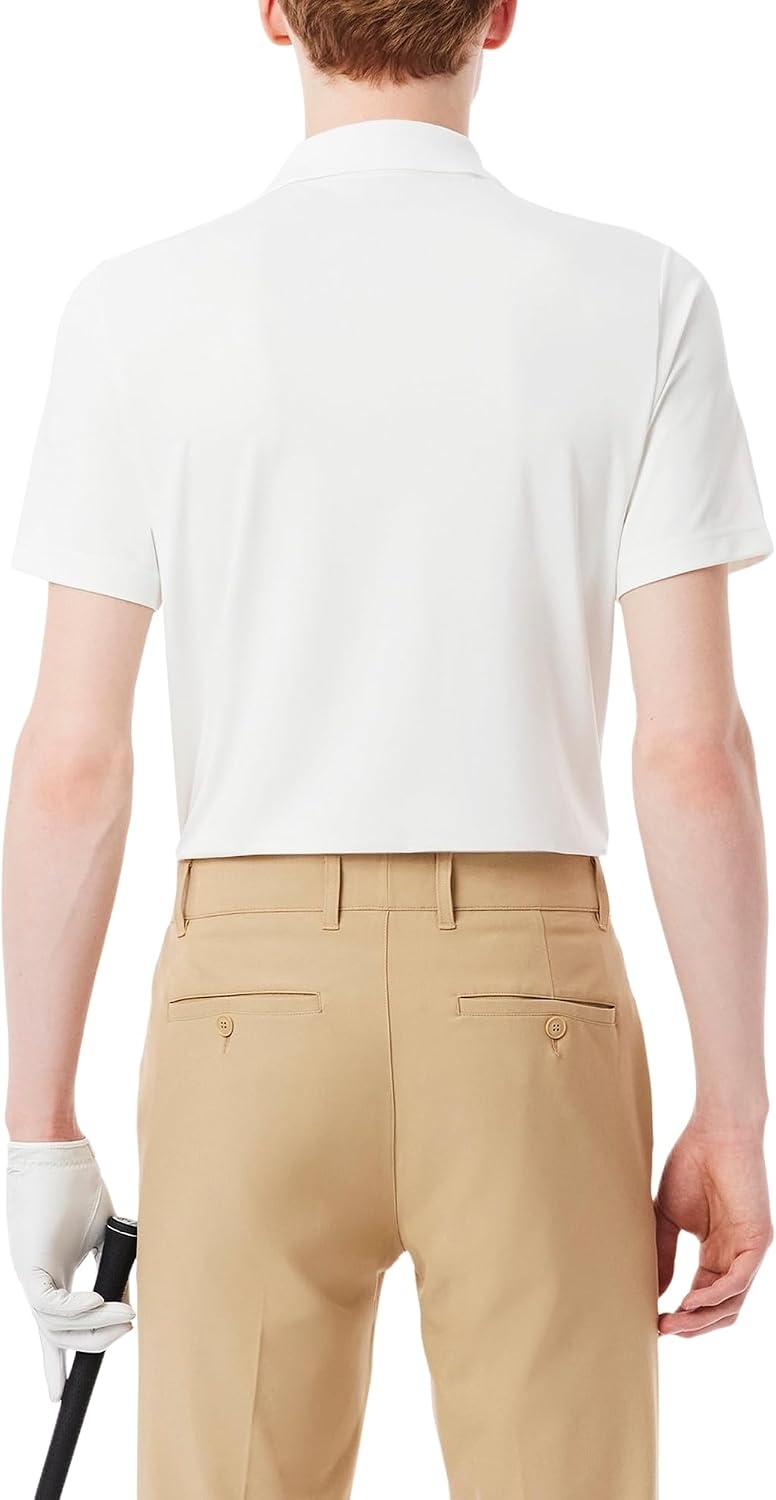 image:imageLacoste Mens Regular Fit UV Protect Collar Logo Golf Polo Shirt White XLarge