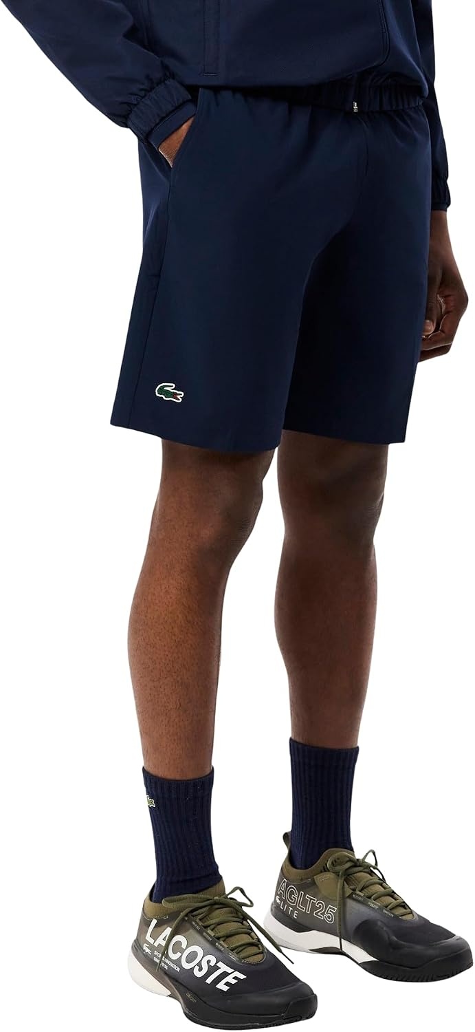 image:imageLacoste Mens Regular Fit Ultra Dry Tennis ShortsNavy Blue