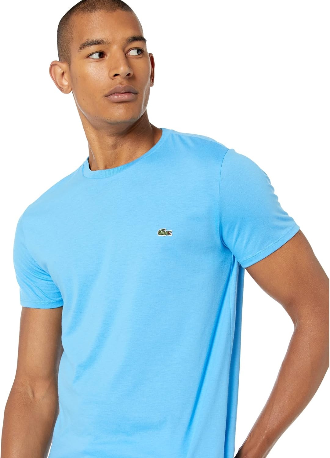 image:imageLacoste Mens Short Sleeve Pima Jersey Crew Neck TeeArgentine Blue