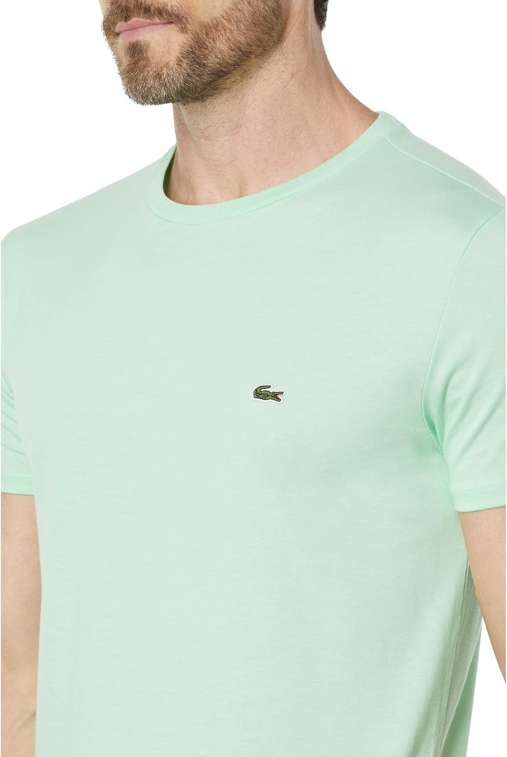 image:imageLacoste Mens Short Sleeve Pima Jersey Crew Neck TeeAsh