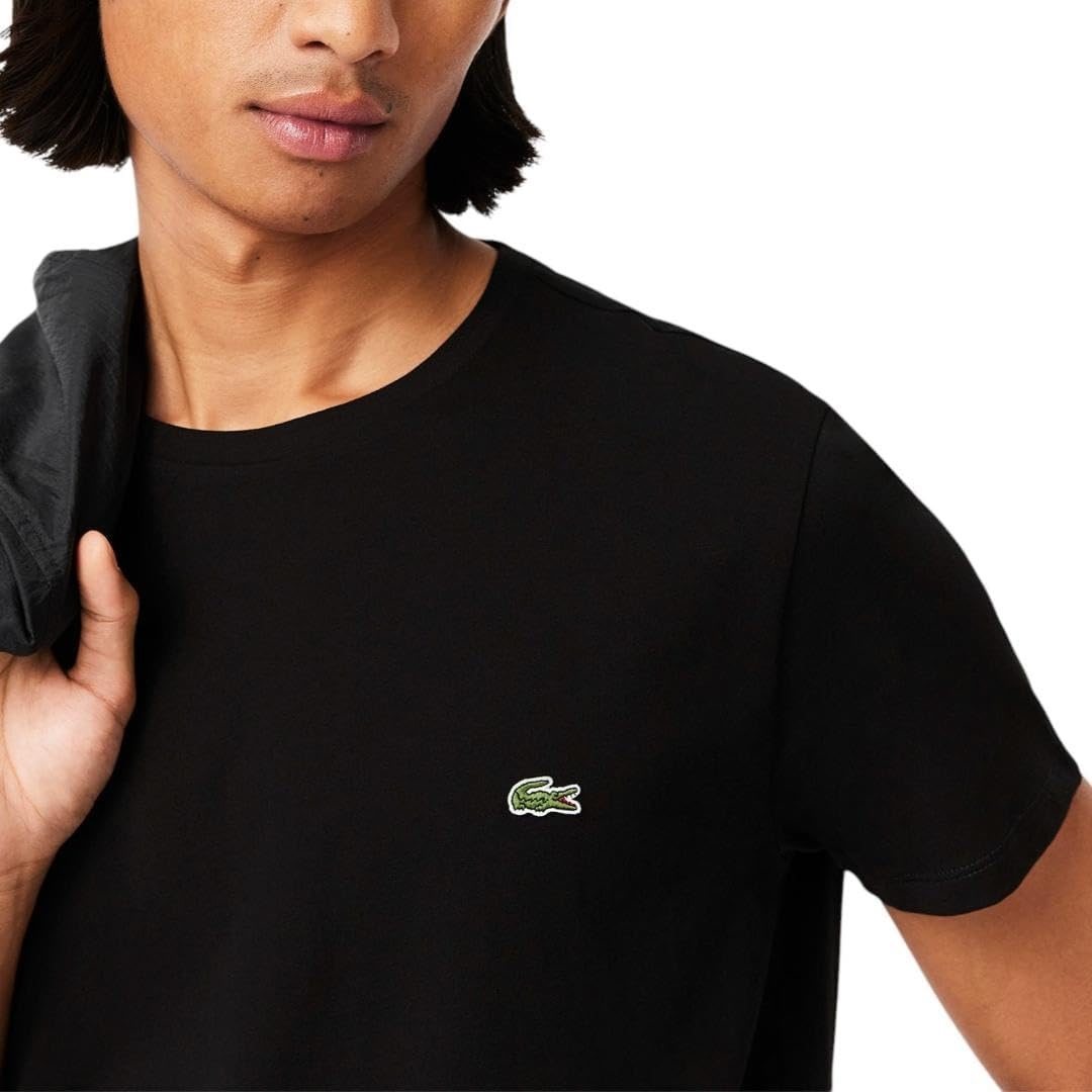 image:imageLacoste Mens Short Sleeve Pima Jersey Crew Neck TeeBlack