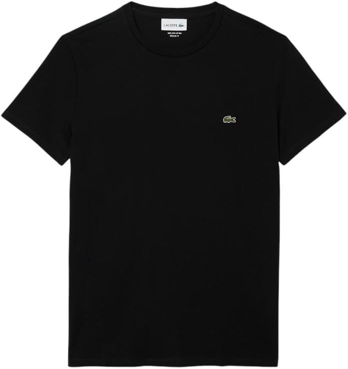 image:imageLacoste Mens Short Sleeve Pima Jersey Crew Neck TeeBlack