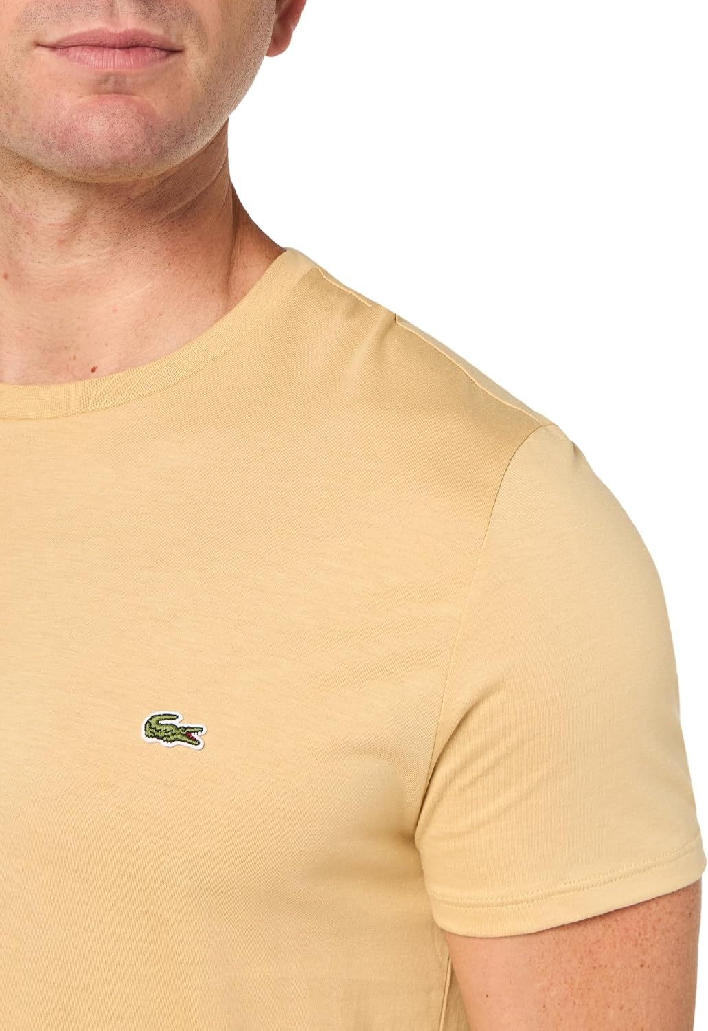 image:imageLacoste Mens Short Sleeve Pima Jersey Crew Neck TeeCroissant