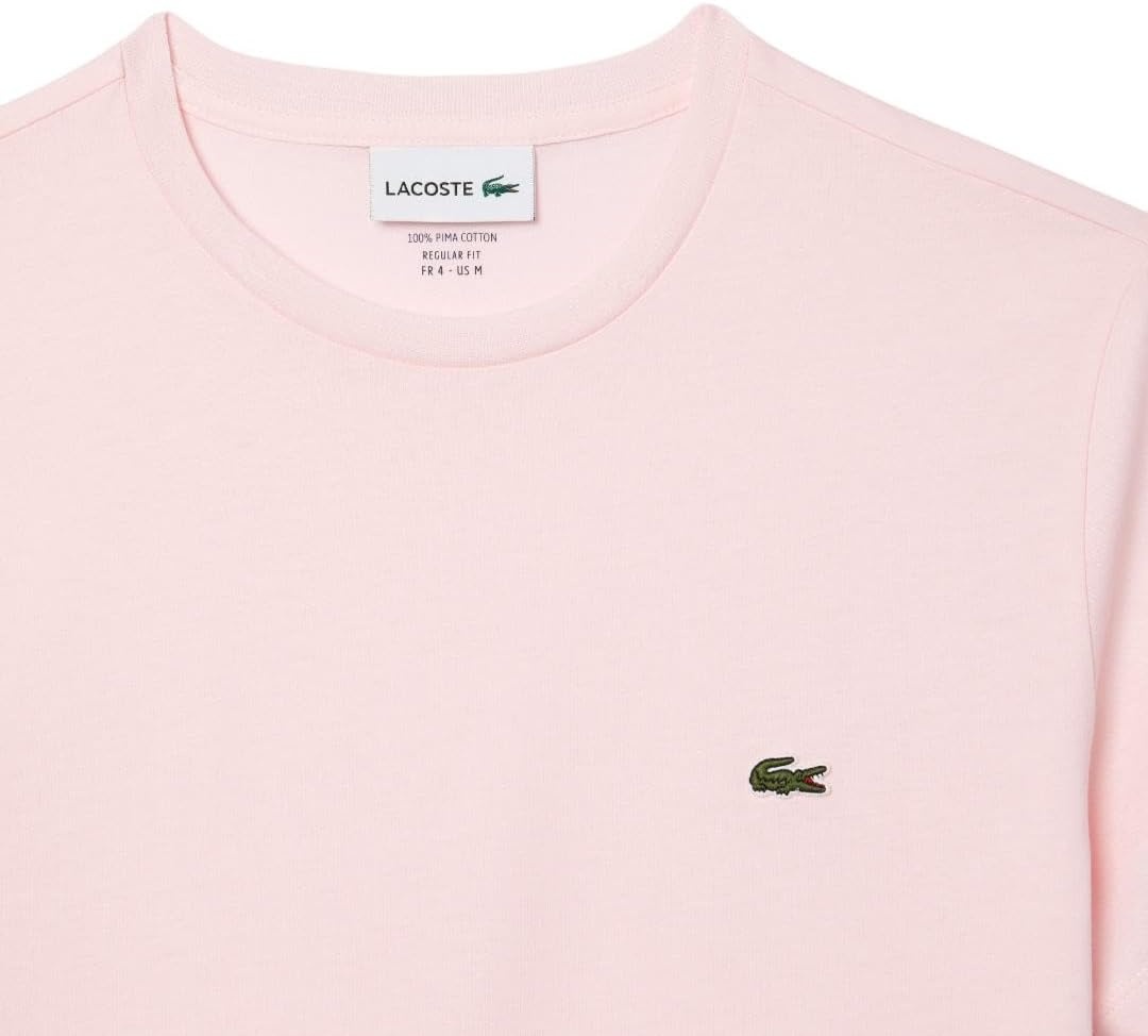 image:imageLacoste Mens Short Sleeve Pima Jersey Crew Neck TeeFlamingo