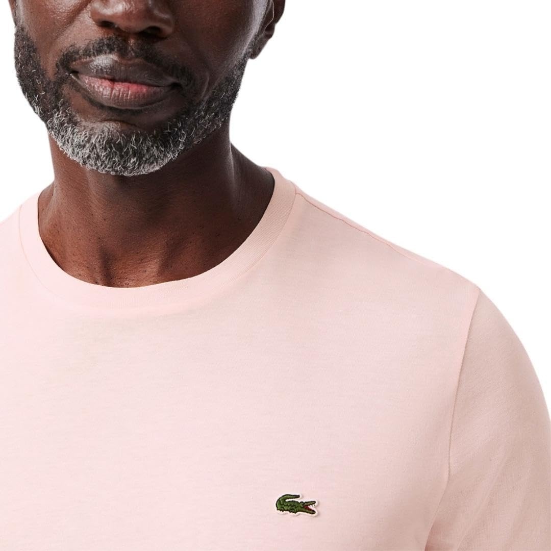 image:imageLacoste Mens Short Sleeve Pima Jersey Crew Neck TeeFlamingo