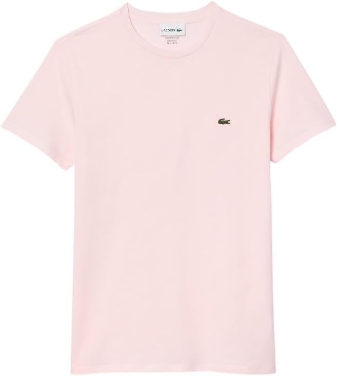 image:imageLacoste Mens Short Sleeve Pima Jersey Crew Neck TeeFlamingo