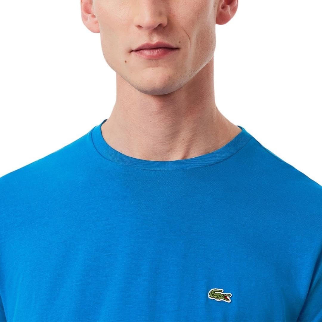 image:imageLacoste Mens Short Sleeve Pima Jersey Crew Neck TeeGipsy Blue