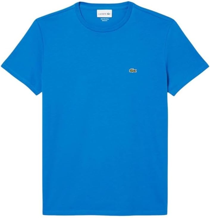 image:imageLacoste Mens Short Sleeve Pima Jersey Crew Neck TeeGipsy Blue
