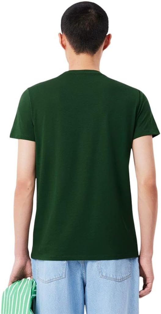 image:imageLacoste Mens Short Sleeve Pima Jersey Crew Neck TeeGreen