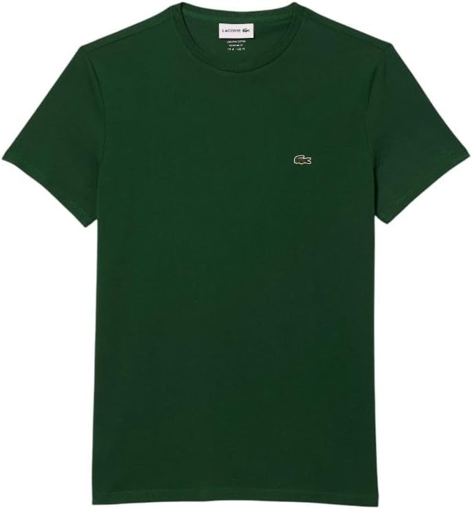image:imageLacoste Mens Short Sleeve Pima Jersey Crew Neck TeeGreen