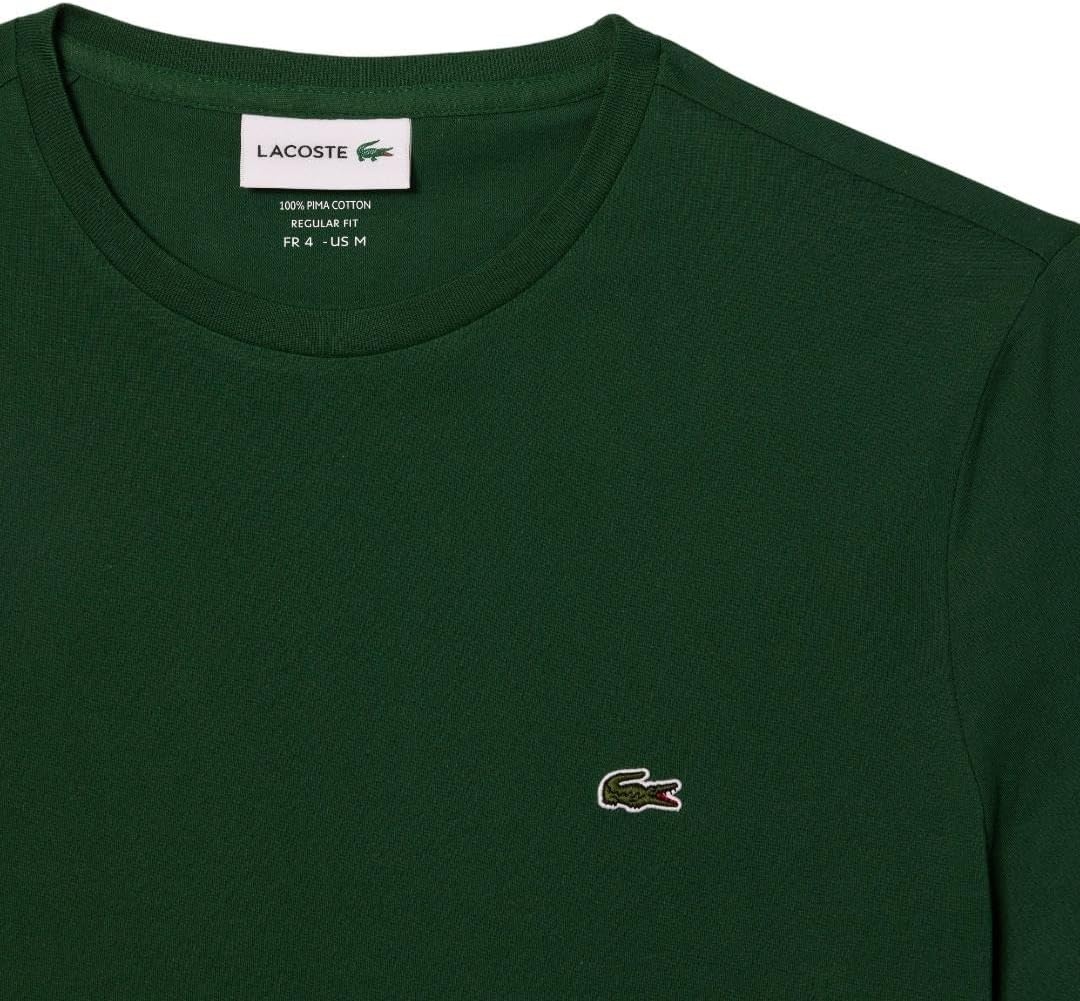 image:imageLacoste Mens Short Sleeve Pima Jersey Crew Neck TeeGreen
