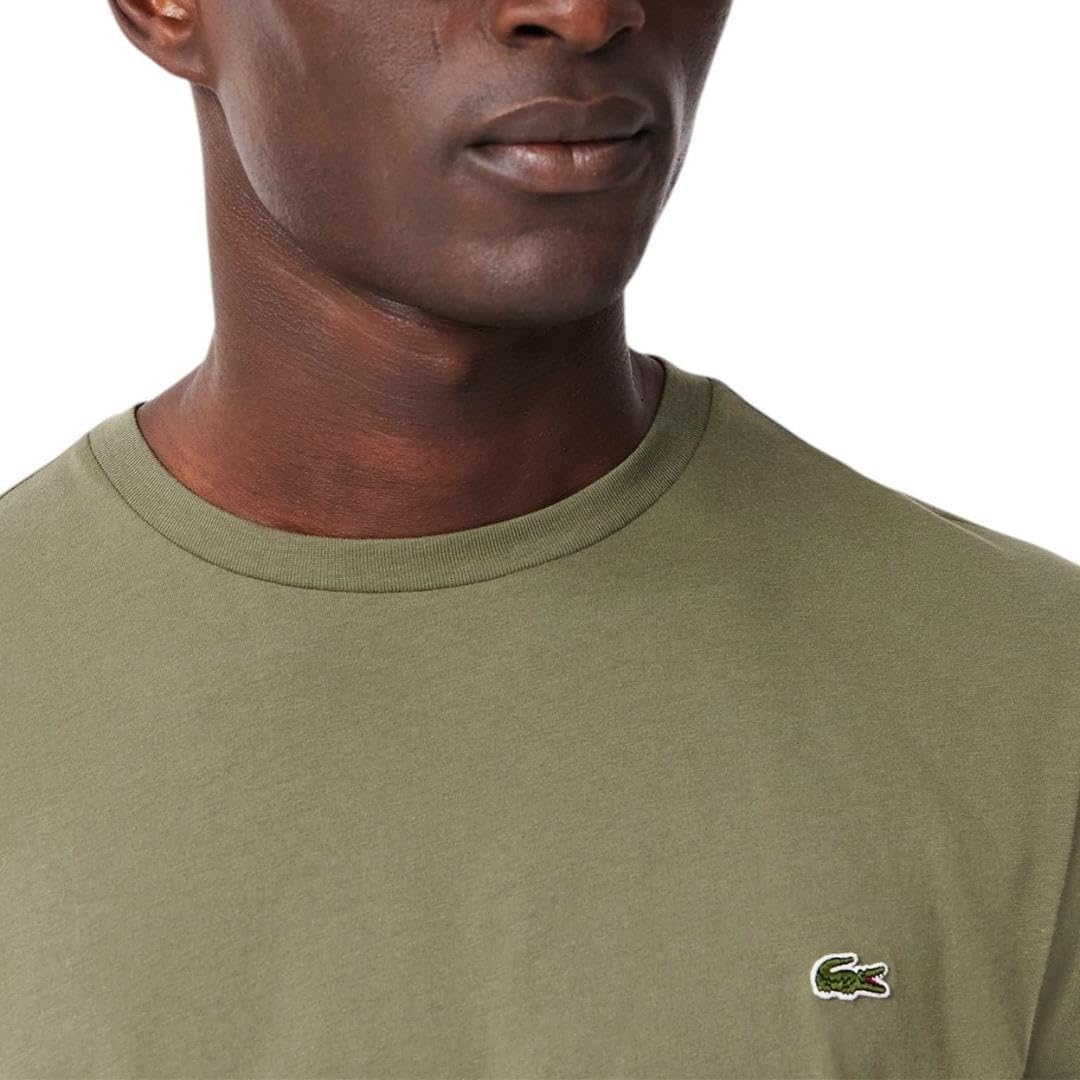 image:imageLacoste Mens Short Sleeve Pima Jersey Crew Neck TeeKhaki