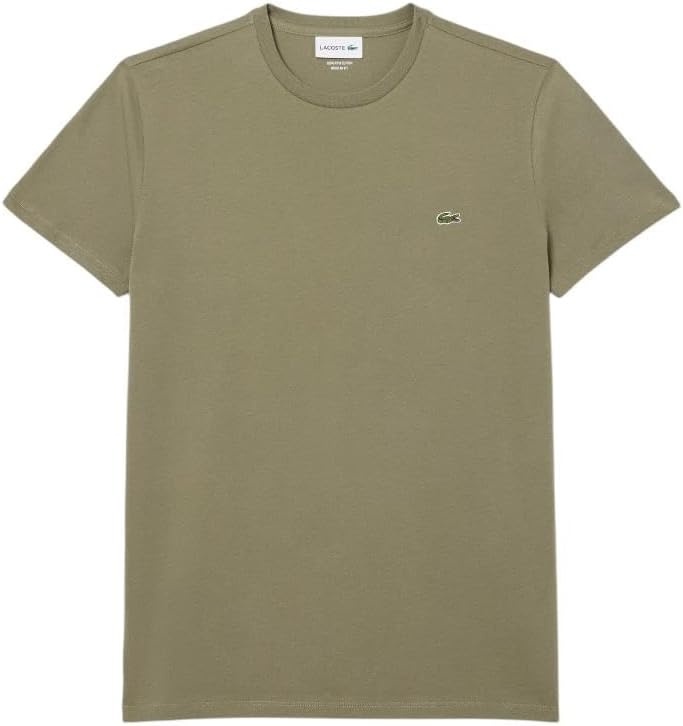 image:imageLacoste Mens Short Sleeve Pima Jersey Crew Neck TeeKhaki