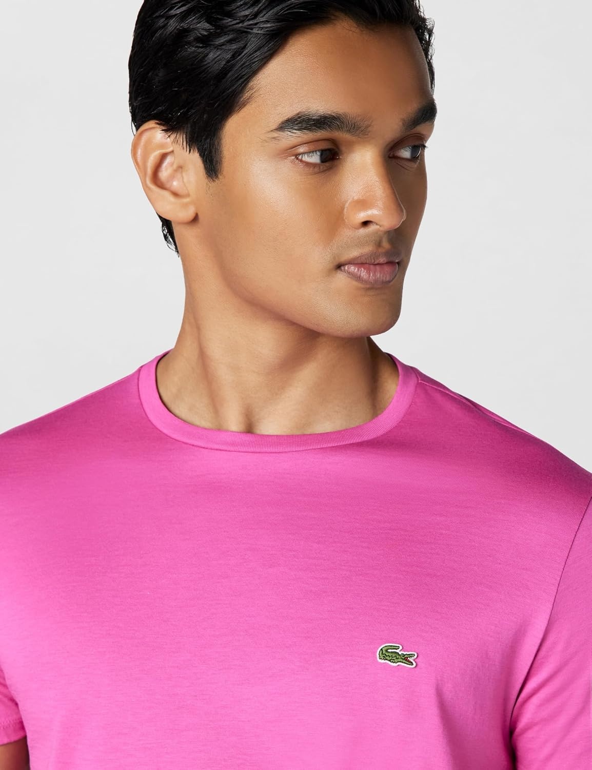 image:imageLacoste Mens Short Sleeve Pima Jersey Crew Neck TeeMalva