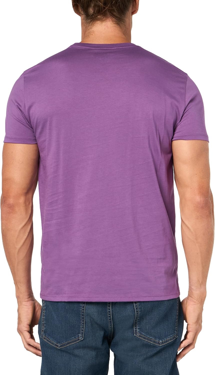 image:imageLacoste Mens Short Sleeve Pima Jersey Crew Neck TeeMauveglow