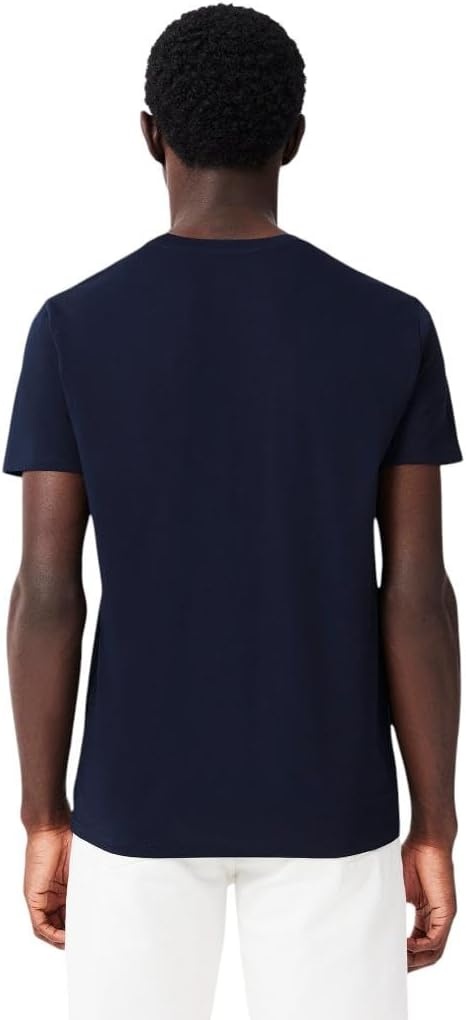 image:imageLacoste Mens Short Sleeve Pima Jersey Crew Neck TeeNavy Blue