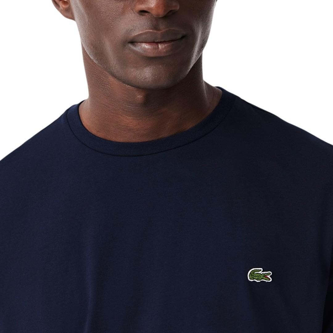 image:imageLacoste Mens Short Sleeve Pima Jersey Crew Neck TeeNavy Blue