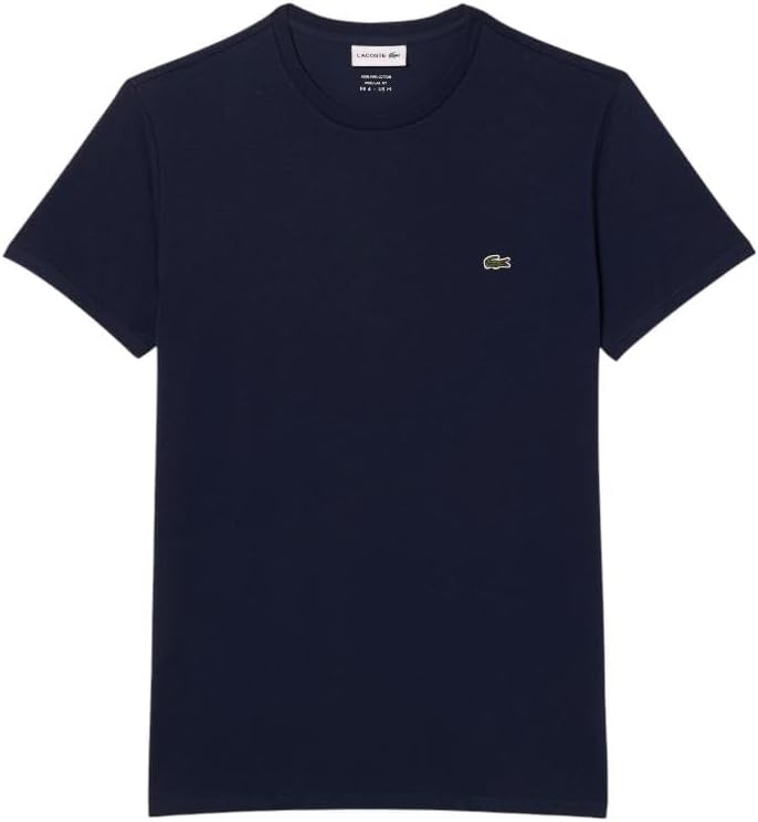 image:imageLacoste Mens Short Sleeve Pima Jersey Crew Neck TeeNavy Blue
