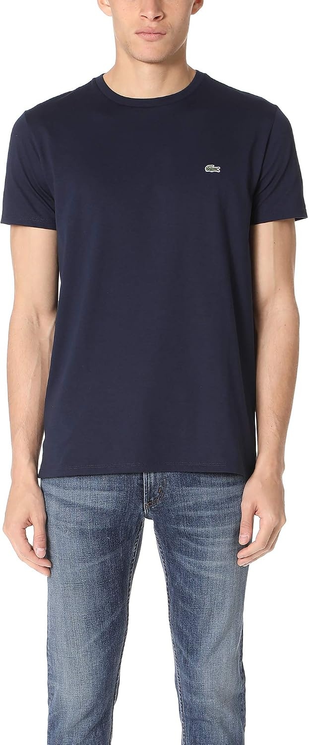 image:imageLacoste Mens Short Sleeve Pima Jersey Crew Neck TeeNavy Blue