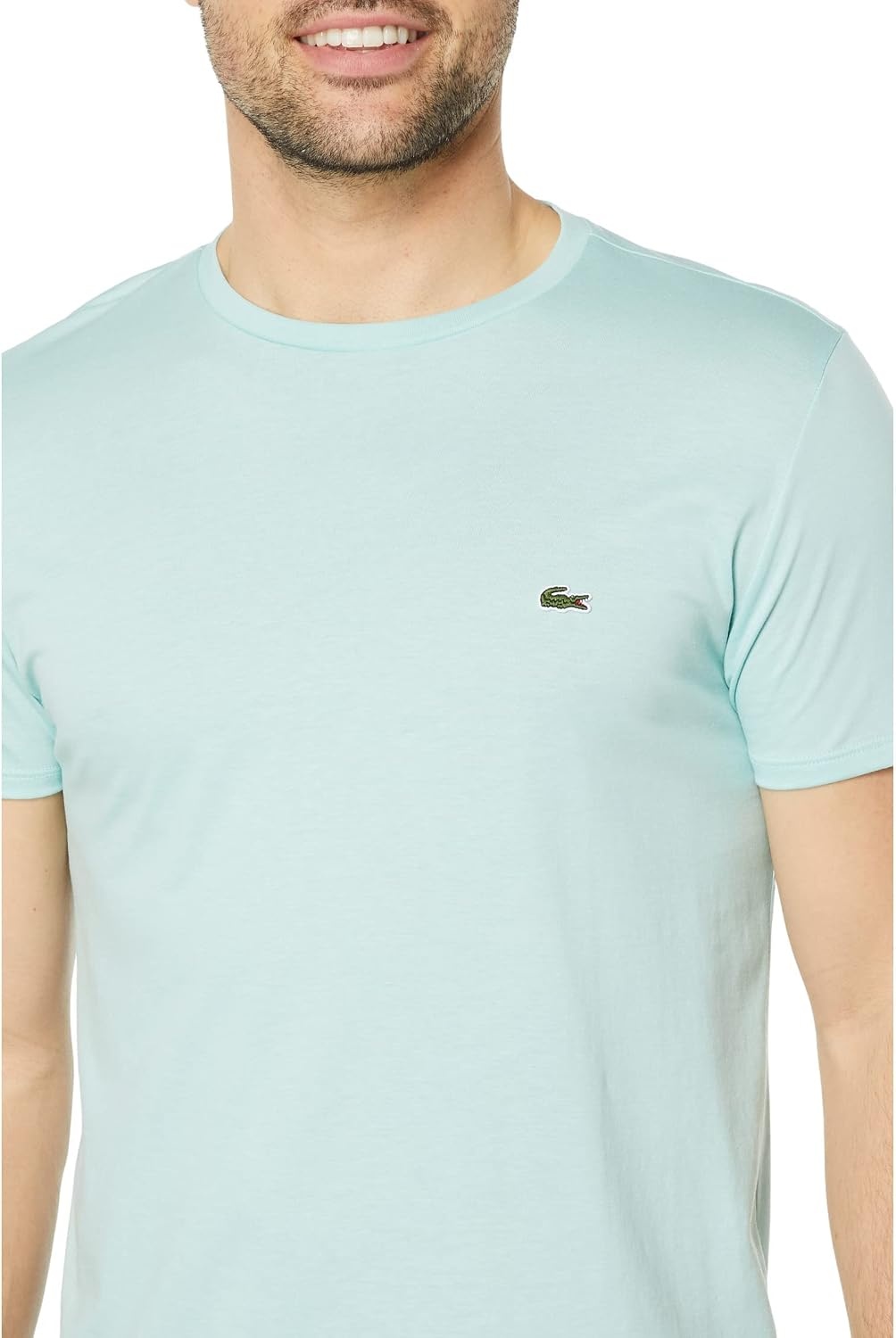 image:imageLacoste Mens Short Sleeve Pima Jersey Crew Neck TeePastille Mint