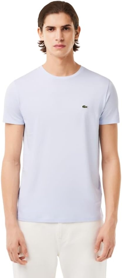 image:imageLacoste Mens Short Sleeve Pima Jersey Crew Neck TeePhoenix Blue