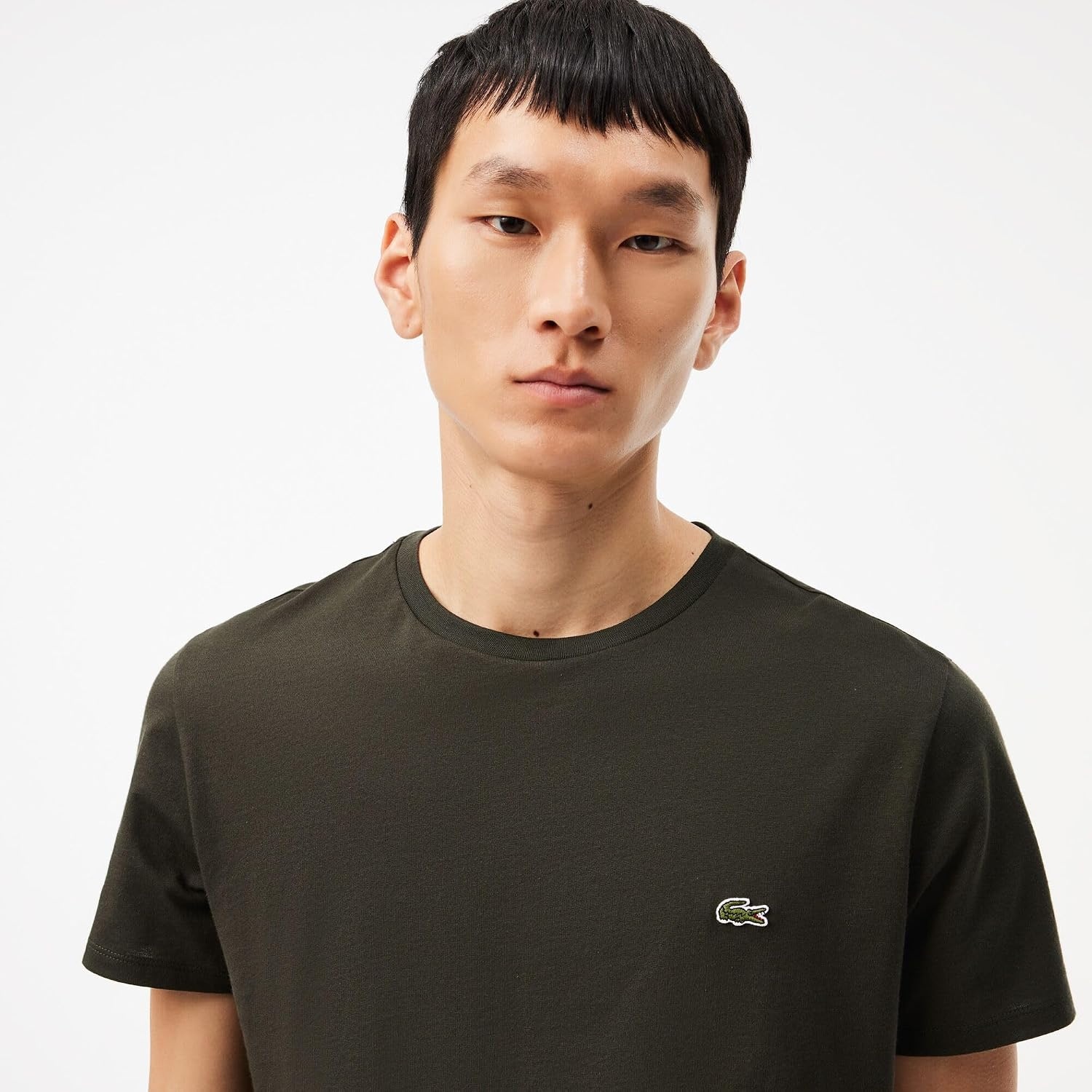 image:imageLacoste Mens Short Sleeve Pima Jersey Crew Neck TeeSapwood