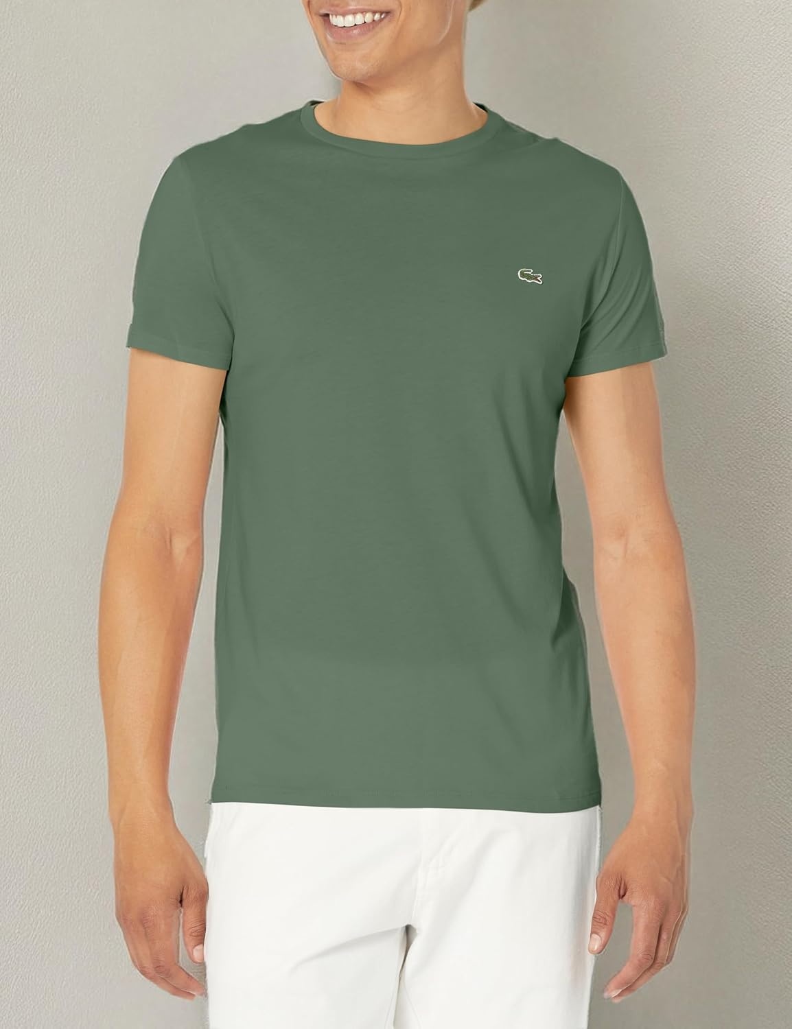 image:imageLacoste Mens Short Sleeve Pima Jersey Crew Neck TeeSequoia
