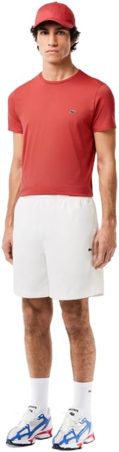 image:imageLacoste Mens Short Sleeve Pima Jersey Crew Neck TeeSierra Red