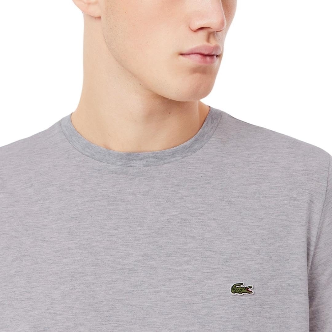 image:imageLacoste Mens Short Sleeve Pima Jersey Crew Neck TeeSilver Chine