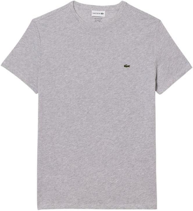 image:imageLacoste Mens Short Sleeve Pima Jersey Crew Neck TeeSilver Chine