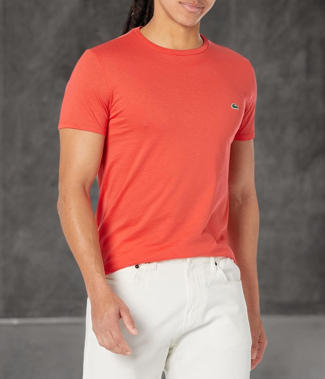 image:imageLacoste Mens Short Sleeve Pima Jersey Crew Neck TeeWatermelon