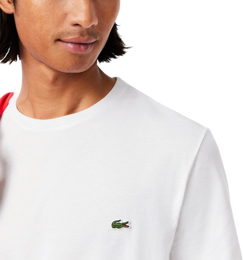 image:imageLacoste Mens Short Sleeve Pima Jersey Crew Neck TeeWhite