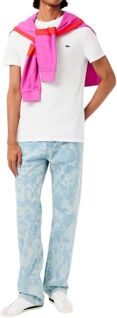 image:imageLacoste Mens Short Sleeve Pima Jersey Crew Neck TeeWhite