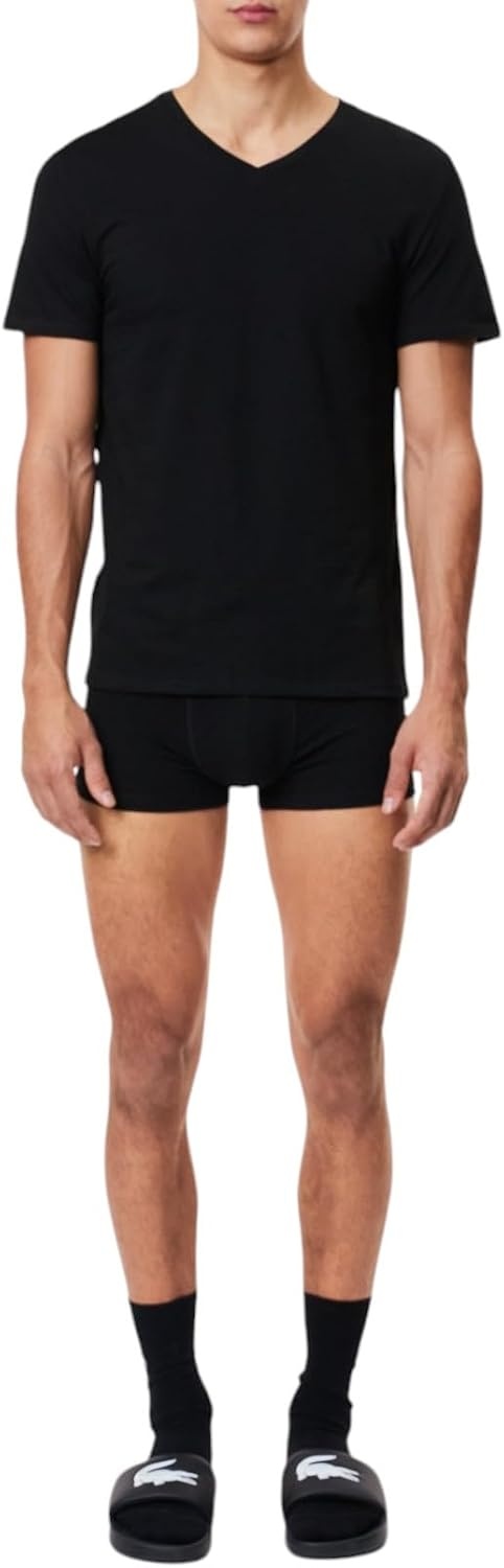 image:imageLacoste Mens Slim Fit Vneck Undershirt 3packBlack