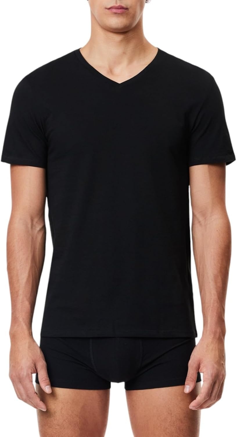 image:imageLacoste Mens Slim Fit Vneck Undershirt 3packBlack