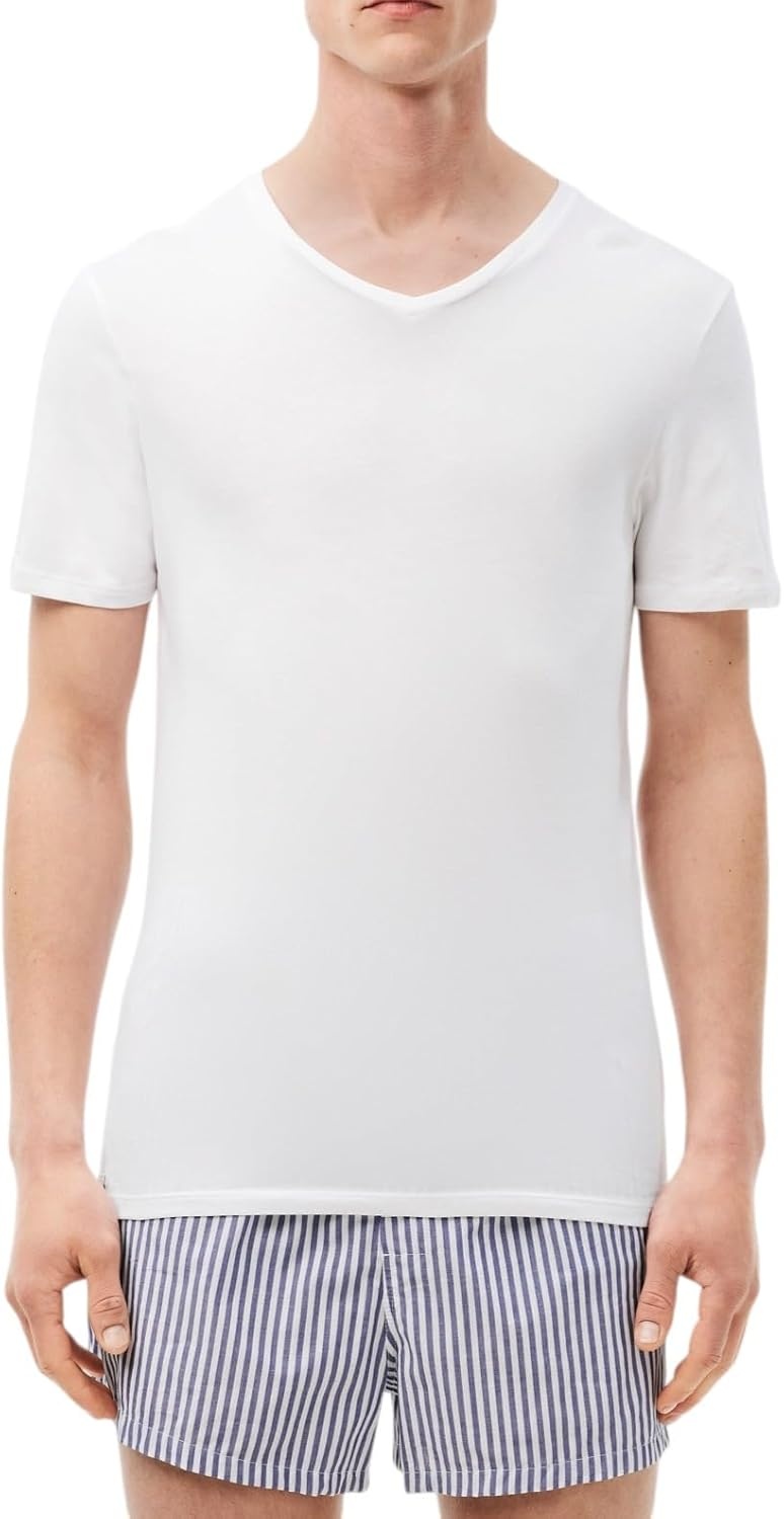 image:imageLacoste Mens Slim Fit Vneck Undershirt 3packWhite