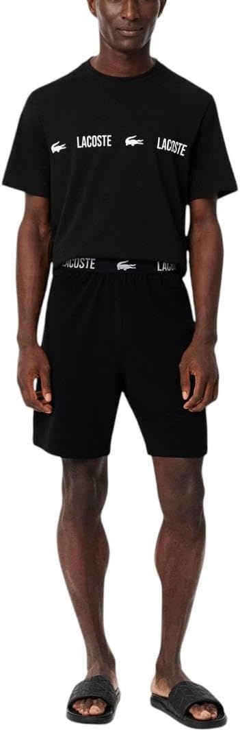 image:imageLacoste Mens Soft Cotton Pyjama ShortsBlack