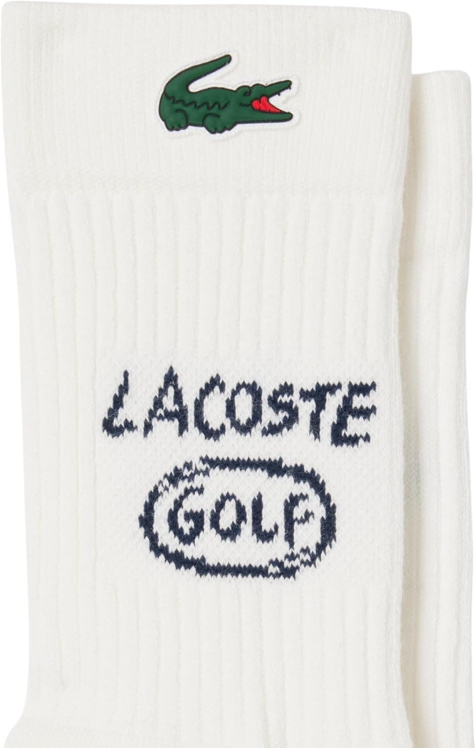 image:imageLacoste Mens Sport Boucl Cotton Golf SocksWhite Navy Blue