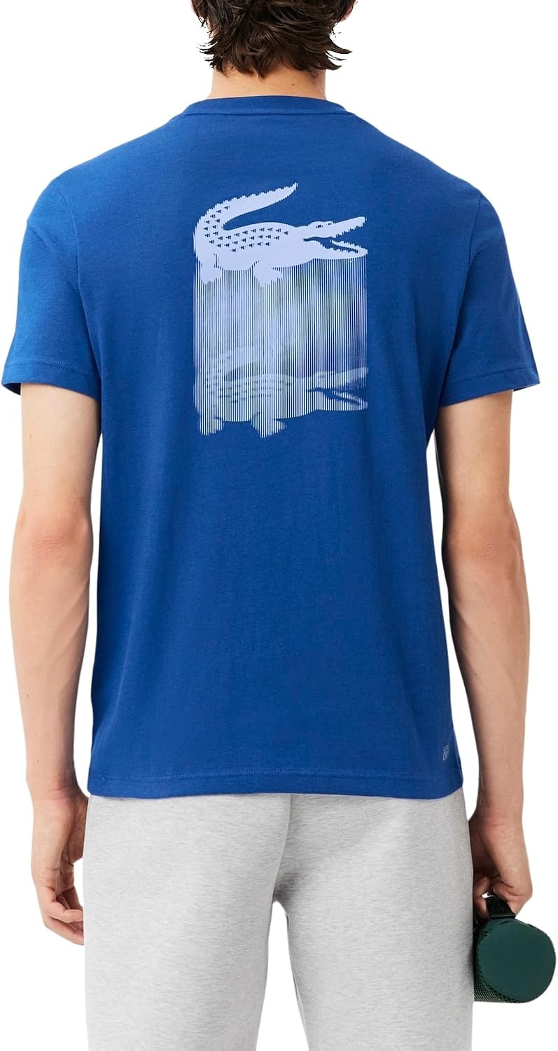 image:imageLacoste Mens Sport Printed UltraDry TShirtFrance Blue
