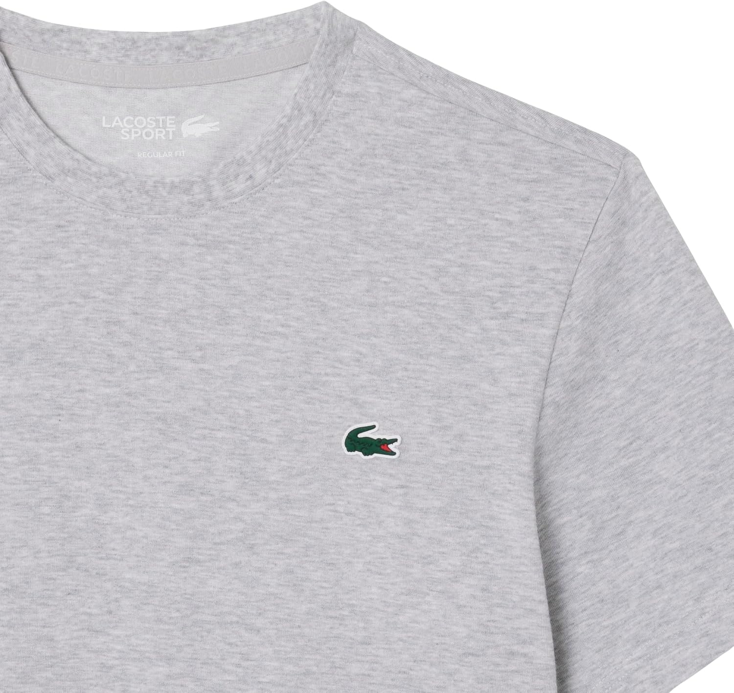image:imageLacoste Mens Sport Printed UltraDry TShirtSilver Chine