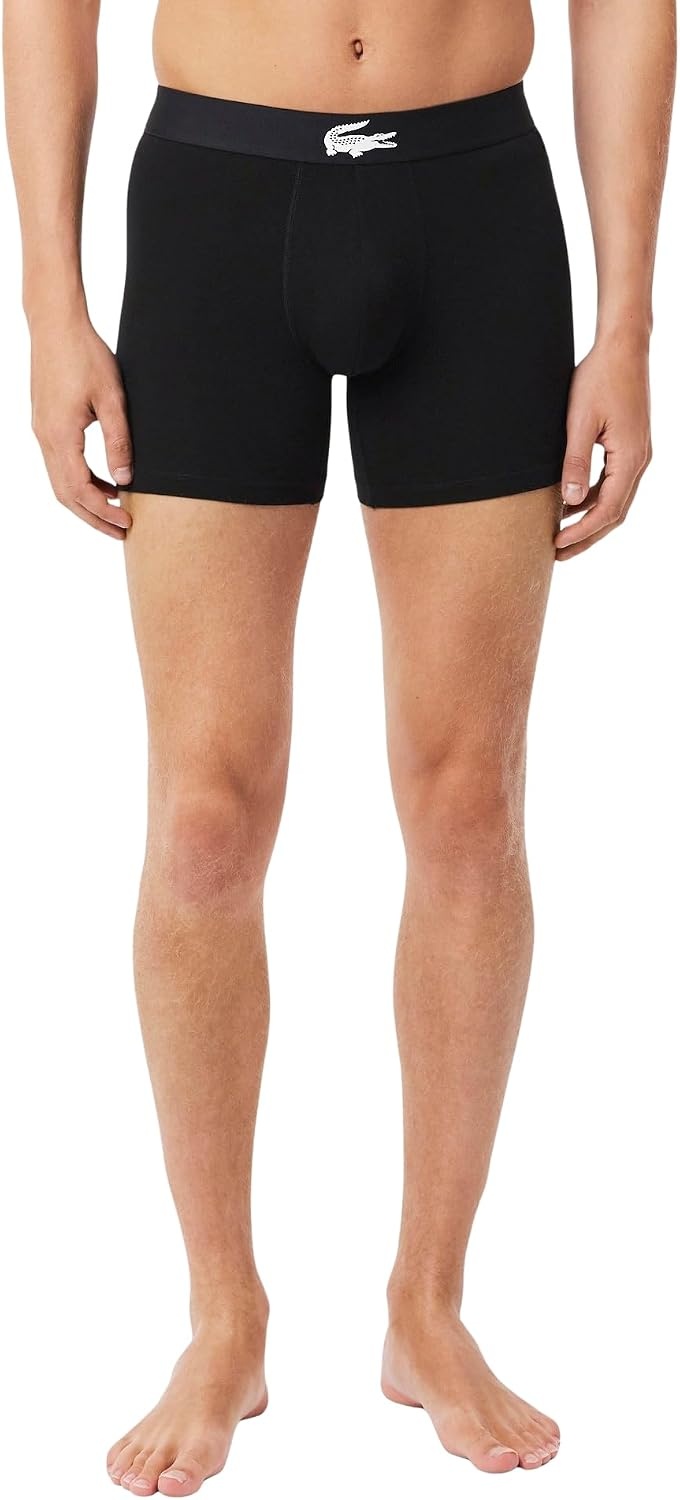 image:imageLacoste Mens Stretch Jersey Boxer Briefs 3packWhiteGreenBlack