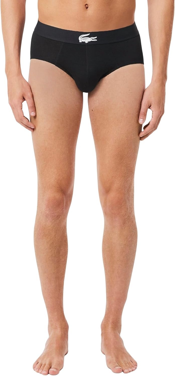 image:imageLacoste Mens Stretch Jersey Briefs 3packWhiteGreenBlack