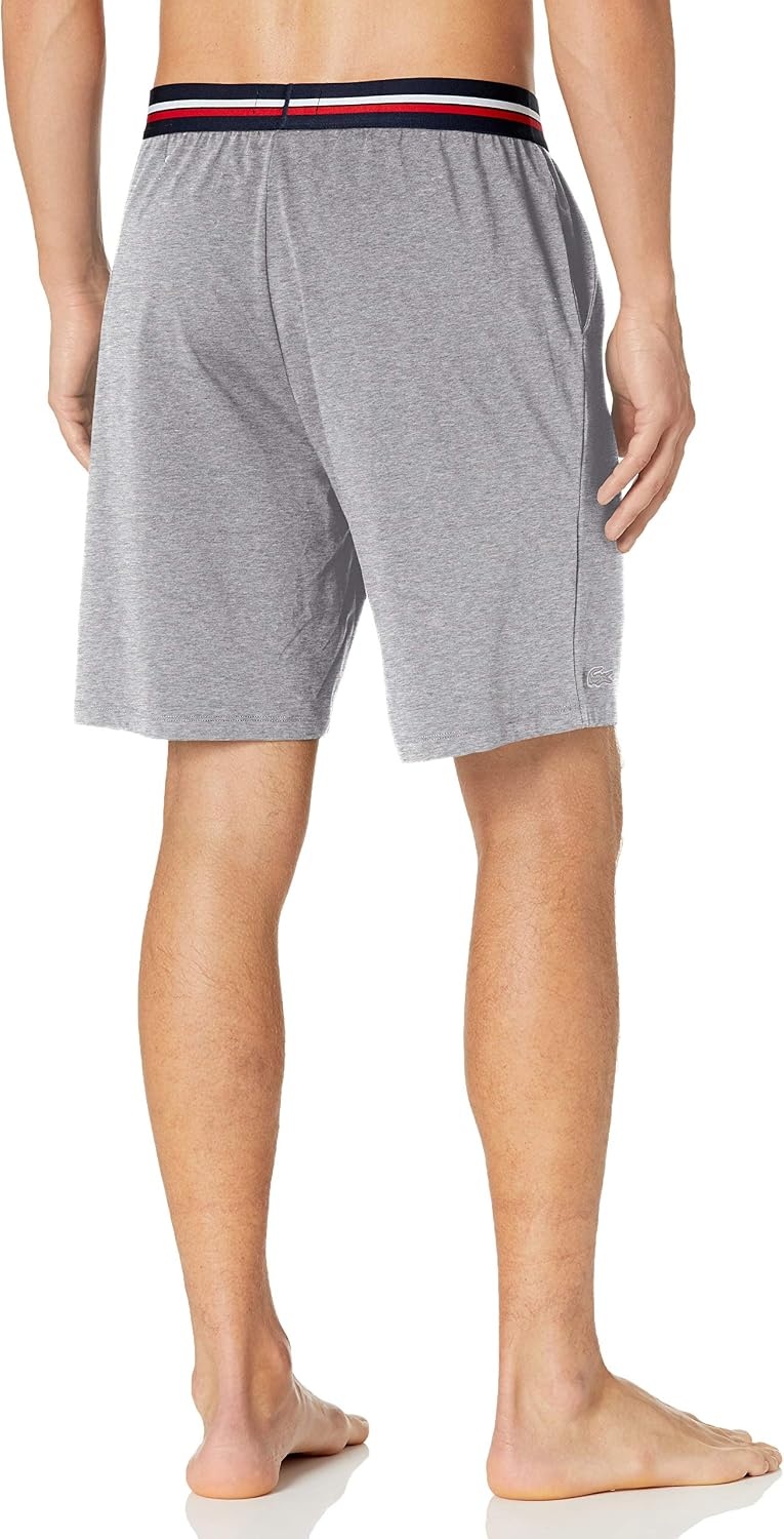 image:imageLacoste Mens Striped Waist Long Boxer BriefsDove Grey