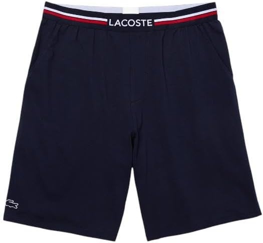 image:imageLacoste Mens Striped Waist Long Boxer BriefsNavy Blue