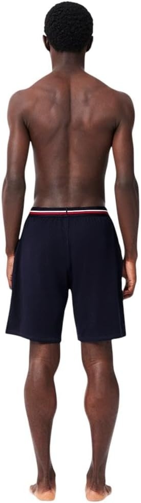 image:imageLacoste Mens Striped Waist Long Boxer BriefsNavy Blue