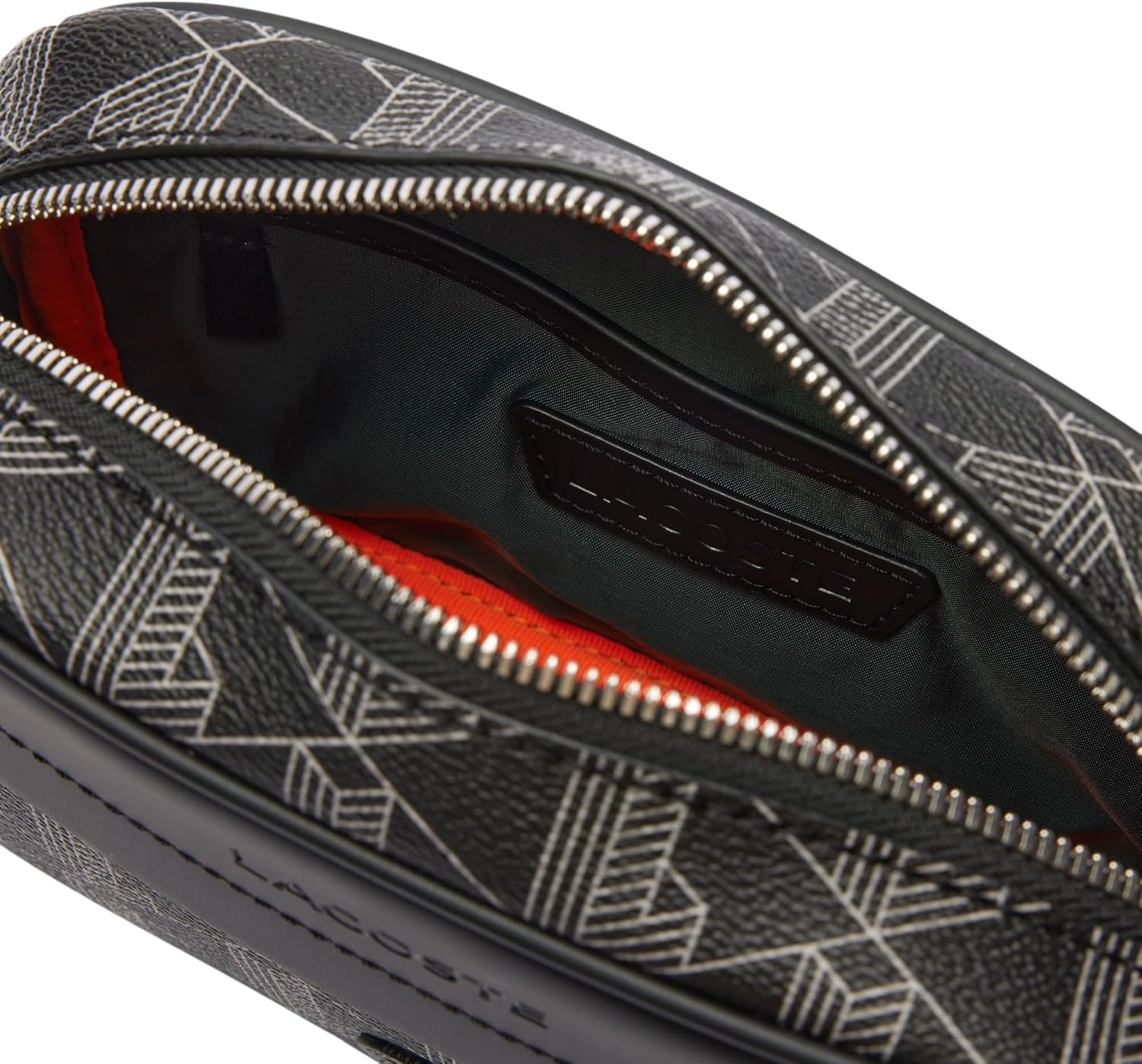 image:imageLacoste Mens The Blend Small Monogram Canvas Crossbody Bag Black One Size