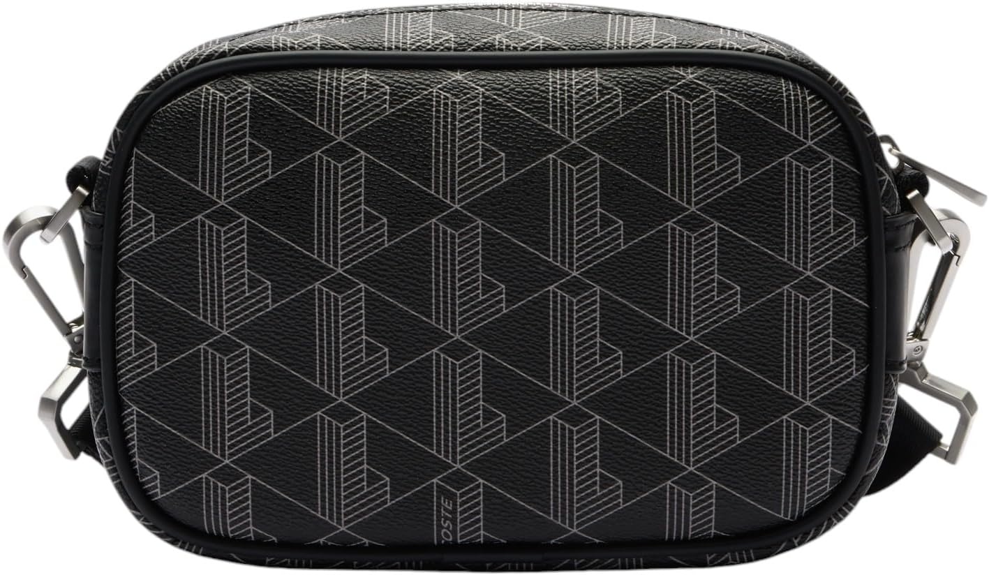 image:imageLacoste Mens The Blend Small Monogram Canvas Crossbody Bag Black One Size